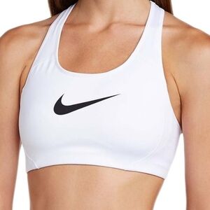 Nike White Sports Bra Medium Support Moisture-Wicking (New with Tags)